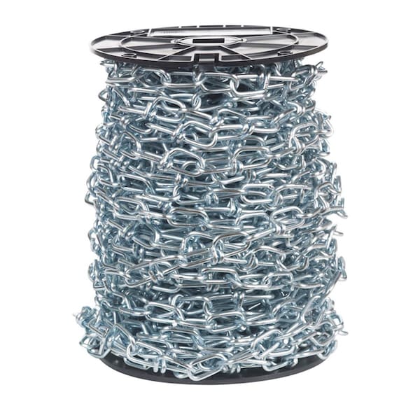 Campbell Chain & Fittings Campbell Chain 5364724 No.4-0 Double Loop Carbon Steel Chain - 0.15 in. Dia. x 100 ft. 5364724 - main